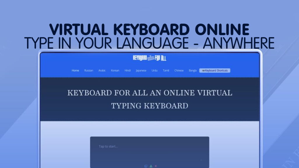 Virtual Keyboard Online - Type in Your Language - Anywhere